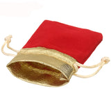 10Pcs/lot Red/Black Velvet Bag Drawstring Pouch Jewelry Packaging Storage