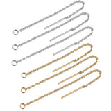 10Pcs/lot Stainless Steel Long Tassel Earrings for Women