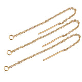 10Pcs/lot Stainless Steel Long Tassel Earrings for Women