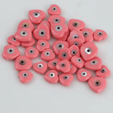 10Pcs Natural Pink Shell Beads Mother-of-pearl Evil Eyes Beads DIY Jewelry