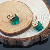 10Pcs/lot 8mm Square Crystal Charms Pendant DIY Jewelry Making