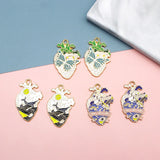 10Pcs Cute Butterfly Heart Enamel Pendant Charms for Earring DIY