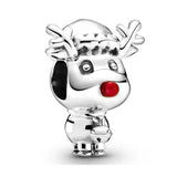 10Pcs Christmas Santa Charms Beads Pendants for DIY Bracelets