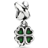 10Pcs Sparkling Heart Key Charms Beads Pendant For Bracelets Bangles