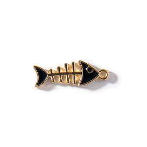 10Pcs Ocean Fishbone Charms for DIY Craft Jewelry Making