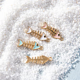 10Pcs Ocean Fishbone Charms for DIY Craft Jewelry Making