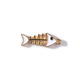 10Pcs Ocean Fishbone Charms for DIY Craft Jewelry Making
