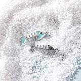 10Pcs Ocean Fishbone Charms for DIY Craft Jewelry Making