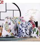 10Pcs Cotton Storage Small Cloth Bag Drawstring Jewelry Linen Pocket Gift Bag