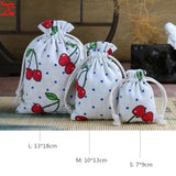 10Pcs Cotton Storage Small Cloth Bag Drawstring Jewelry Linen Pocket Gift Bag