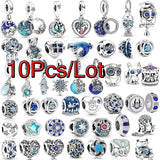 10Pcs Crystal Fox Charms Beads Pendant for DIY Bracelets