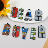 10Pcs Acrylic Alphabet Letters Dangle Charms for DIY Earring Jewelry Making