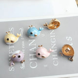 10Pcs/lot Enamel Whale Dangle Charms Necklace Pendant DIY Jewelry Making