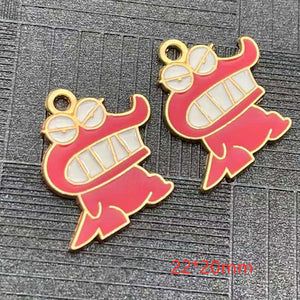 10Pcs Enamel Cartoon Bear Dinosaur Charms DIY Jewelry Making Earrings Pendant