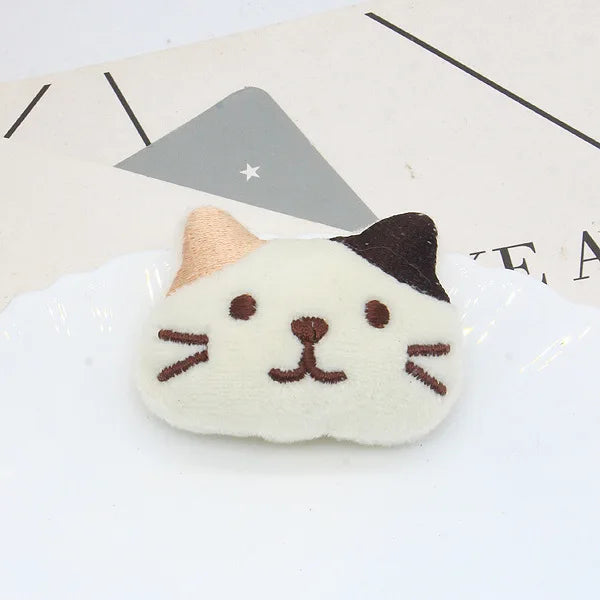 10Pcs Little Cat Cartoon Doll Patches DIY Headwear Hair Clip Accessories