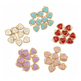 10Pcs Enamel Heart Charms for DIY Jewelry Making Accessories