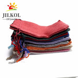 10Pcs/lot Burlap Drawstring Gift Bags Wedding Candy Bags 10*14cm