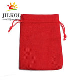 10Pcs/lot Burlap Drawstring Gift Bags Wedding Candy Bags 10*14cm