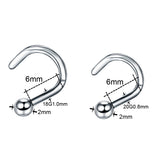 10Pcs Titanium G23 Nose Stud Set 18G 20G Body Jewelry