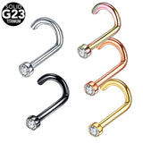 10Pcs Titanium G23 Nose Stud Set 18G 20G Body Jewelry