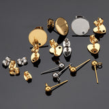 10Pcs Stainless Steel Earring Studs for DIY Jewelry