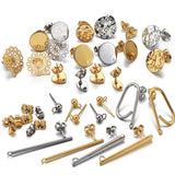 10Pcs Stainless Steel Earring Studs for DIY Jewelry