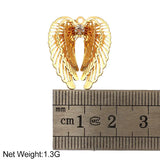 10Pcs/lot Multilayer Wings Charms Crystal Pendant For DIY Necklace
