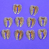 10Pcs/lot Multilayer Wings Charms Crystal Pendant For DIY Necklace