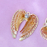 10Pcs/lot Multilayer Wings Charms Crystal Pendant For DIY Necklace