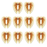 10Pcs/lot Multilayer Wings Charms Crystal Pendant For DIY Necklace