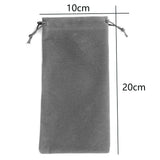 10Pcs Gray Velvet Jewelry Drawstring Pouches Wedding Party Gift Bags