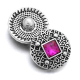 10Pcs/lot Mixed Rhinestone Metal 18mm Snap Buttons for Bracelet Bangle