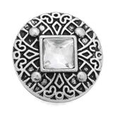 10Pcs/lot Mixed Rhinestone Metal 18mm Snap Buttons for Bracelet Bangle