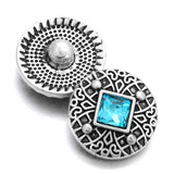 10Pcs/lot Mixed Rhinestone Metal 18mm Snap Buttons for Bracelet Bangle