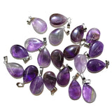 10Pcs Natural Amethysts Crystal Pendant Charms for Jewelry Making
