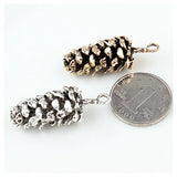 10Pcs/lot Pine Cone Dangle Charms Floating Charms Pendant DIY Jewelry