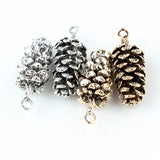 10Pcs/lot Pine Cone Dangle Charms Floating Charms Pendant DIY Jewelry