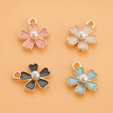 10Pcs Daisy Flowers Pendants For DIY Earrings Bracelets Jewelry Making