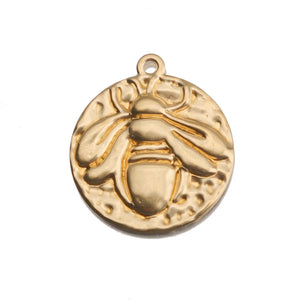 10Pcs Raw Brass Bee Insect Charms for Jewelry Making