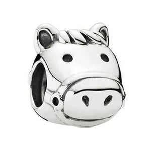 10Pcs Silver Animal Charms Beads Pendant DIY Jewelry Making