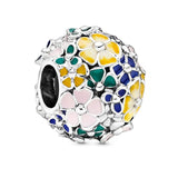 10Pcs Spring Stacked Flowers Charms Beads Pendant DIY Jewelry Making
