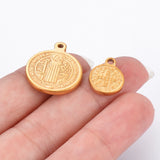 10Pcs Stainless Steel Catholic Church Pendant Charms DIY Jewelry