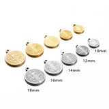 10Pcs Stainless Steel Catholic Church Pendant Charms DIY Jewelry