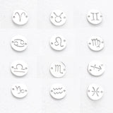 10Pcs Stainless Steel Hollow Out Zodiac Charms Pendant DIY Findings
