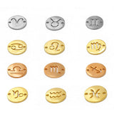 10Pcs Stainless Steel Hollow Out Zodiac Charms Pendant DIY Findings