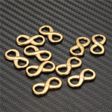 10Pcs Stainless Steel Infinity Symbol Pendant for DIY Jewelry Making