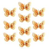 10Pcs/lot 3-Layer Hollow Butterfly Charm Necklace Pendant Brooch DIY Charms