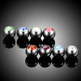 10Pcs Titanium Screw Balls Nose Lip Nipple Eyebrow Tragus Earrings Jewelry