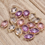 10Pcs Glass Crystal Water Drop Pendant Tear Charm DIY Jewelry Making