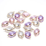 10Pcs Glass Crystal Water Drop Pendant Tear Charm DIY Jewelry Making